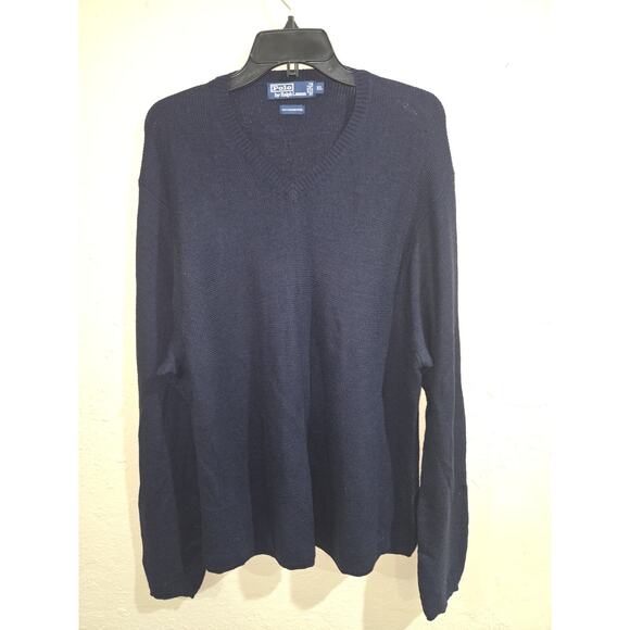 Vintage Polo Ralph Lauren Merino Wool Sweater, Blue, Men's XL - Picture 1 of 4